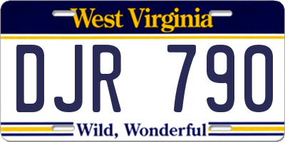 WV license plate DJR790