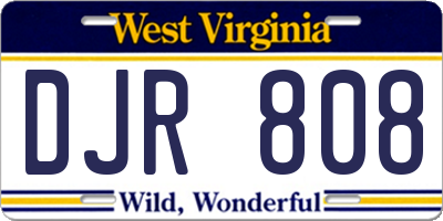 WV license plate DJR808