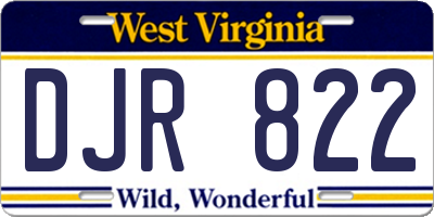 WV license plate DJR822