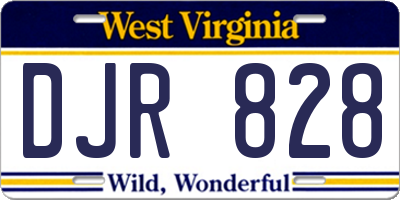 WV license plate DJR828