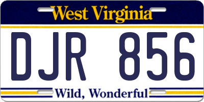 WV license plate DJR856