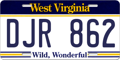 WV license plate DJR862