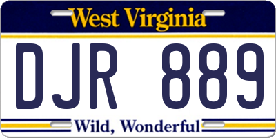 WV license plate DJR889
