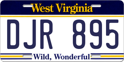 WV license plate DJR895