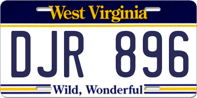 WV license plate DJR896