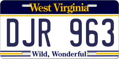 WV license plate DJR963