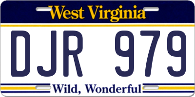 WV license plate DJR979