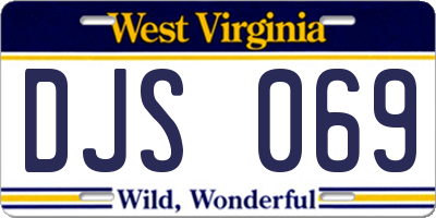 WV license plate DJS069