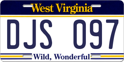 WV license plate DJS097