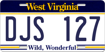 WV license plate DJS127