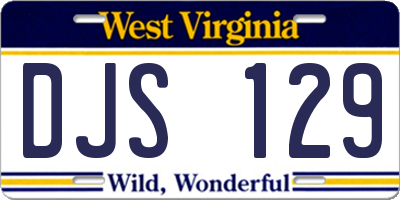 WV license plate DJS129