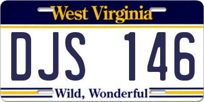 WV license plate DJS146
