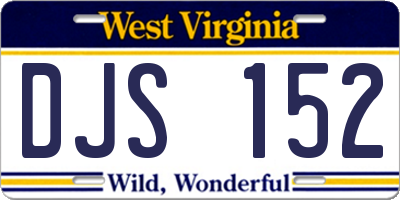 WV license plate DJS152