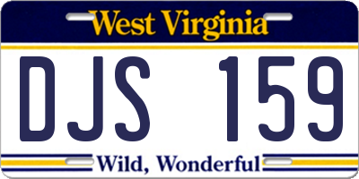WV license plate DJS159