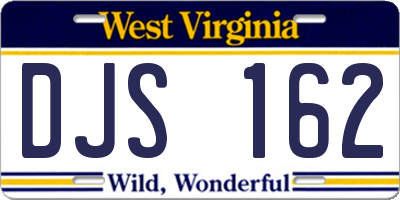 WV license plate DJS162