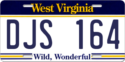 WV license plate DJS164