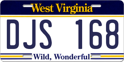 WV license plate DJS168