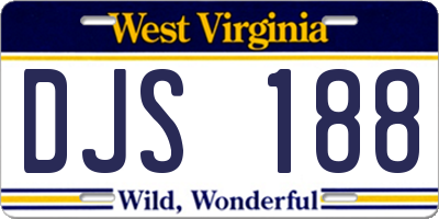 WV license plate DJS188