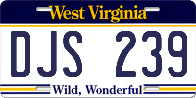 WV license plate DJS239