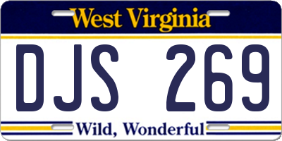 WV license plate DJS269