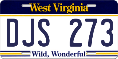 WV license plate DJS273