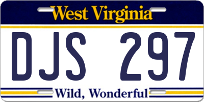 WV license plate DJS297
