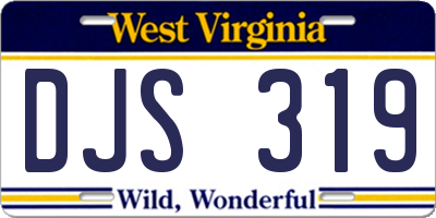 WV license plate DJS319