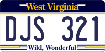 WV license plate DJS321