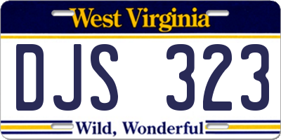 WV license plate DJS323