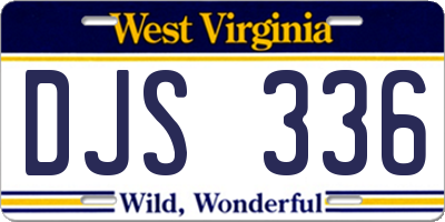 WV license plate DJS336