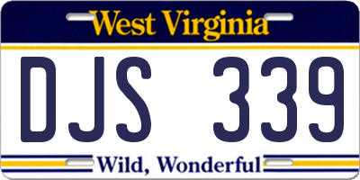 WV license plate DJS339