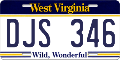 WV license plate DJS346