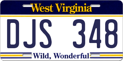WV license plate DJS348