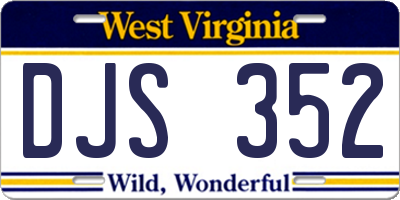 WV license plate DJS352