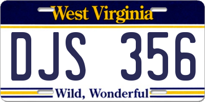 WV license plate DJS356