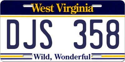 WV license plate DJS358