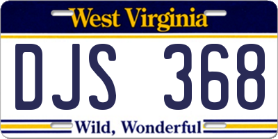 WV license plate DJS368
