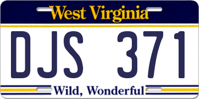 WV license plate DJS371