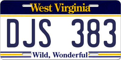 WV license plate DJS383