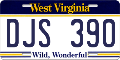 WV license plate DJS390