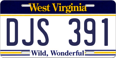 WV license plate DJS391