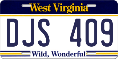 WV license plate DJS409