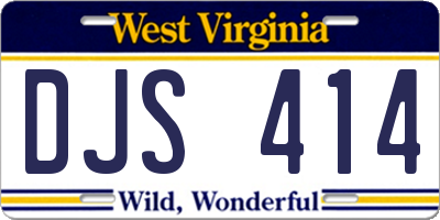 WV license plate DJS414