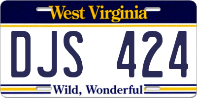 WV license plate DJS424