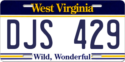 WV license plate DJS429