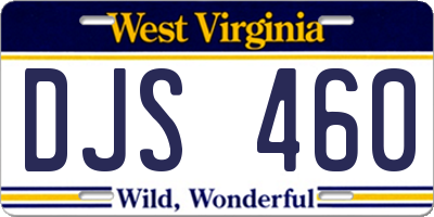 WV license plate DJS460