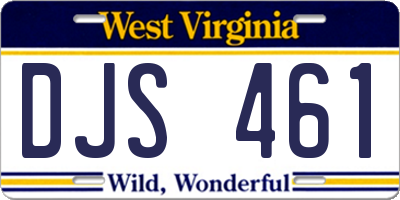WV license plate DJS461