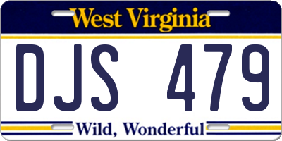 WV license plate DJS479