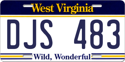 WV license plate DJS483