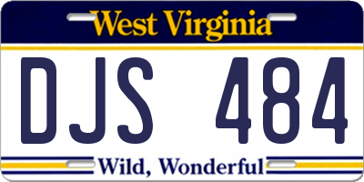 WV license plate DJS484
